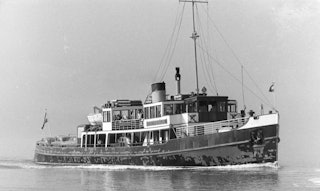 Veerboot 'Oosterschelde' op de Oosterschelde, 1962-1965.