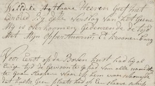 Schriftelijk verslag van een zaak tussen Noordhoek en Kroonenburg in 1779, opvarenden op een MCC-schip