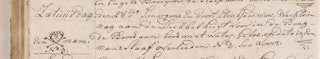 Detail of a page from the journal of the ship ‘Geertruyda and Christina’ to Guinee and Suriname (1783 -1785). ‘Male slave’ number three died on Saturday, August 28th 1784. Detail van een pagina uit het journaal van het schip Geertruyda en Christina naar Guinee en Suriname (1783-1785). Zeeland Archives, Archive MCC, toegang 20, inv.nr 429.