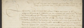 handgeschreven brief van Willem van Oranje.