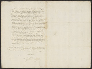 handgeschreven brief van Willem van Oranje.