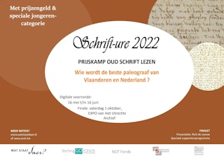 Poster Vlaams-Nederlandse paleografiewedstrijd 2022