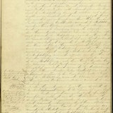 Voorkant van een notariële akte, geschreven in pen.